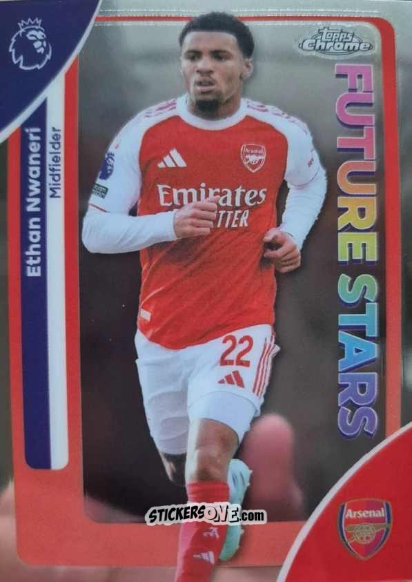 Sticker Ethan Nwaneri - Chrome Premier League 2025-2026 n. 19 - Topps