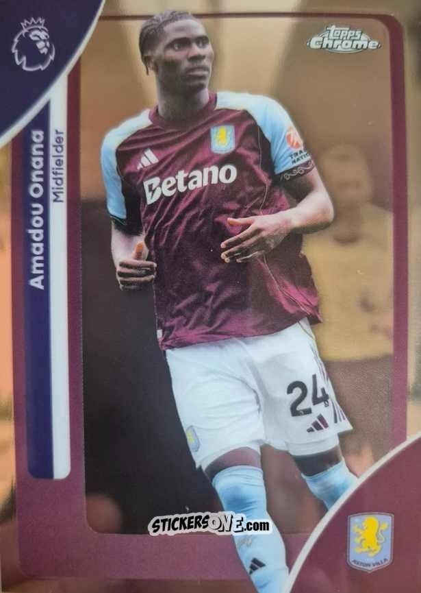 Sticker Amadou Onana - Chrome Premier League 2025-2026 n. 24 - Topps