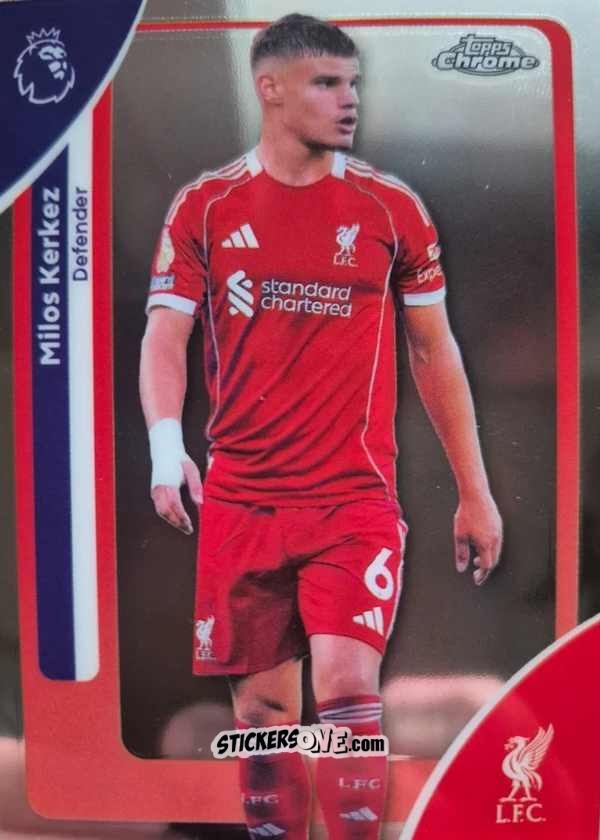 Figurina Milos Kerkez - Chrome Premier League 2025-2026 n. 111 - Topps