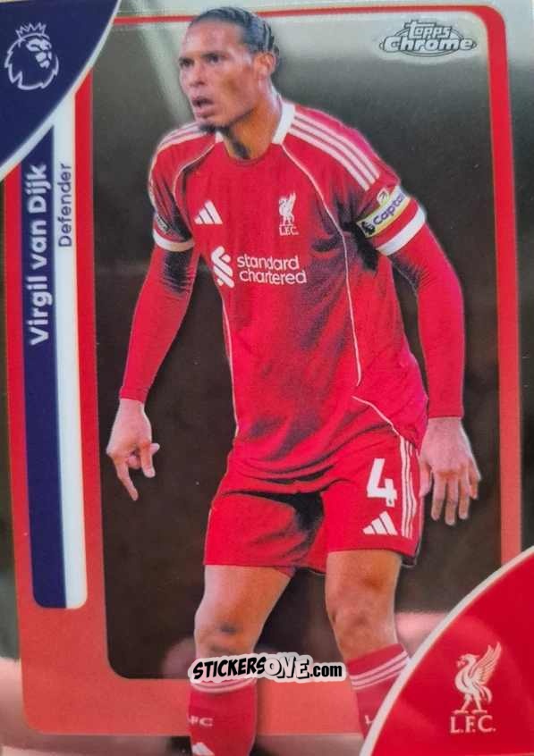 Figurina Virgil van Dijk - Chrome Premier League 2025-2026 n. 116 - Topps