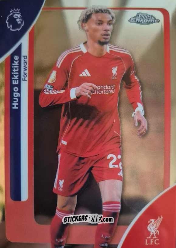 Figurina Hugo Ekitike - Chrome Premier League 2025-2026 n. 120 - Topps