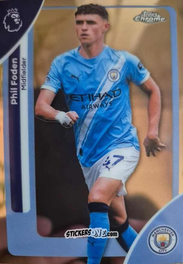 Cromo Phil Foden - Chrome Premier League 2025-2026 n. 124 - Topps