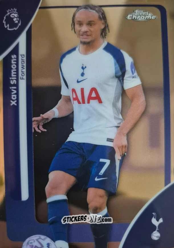 Figurina Xavi Simons - Chrome Premier League 2025-2026 n. 175 - Topps