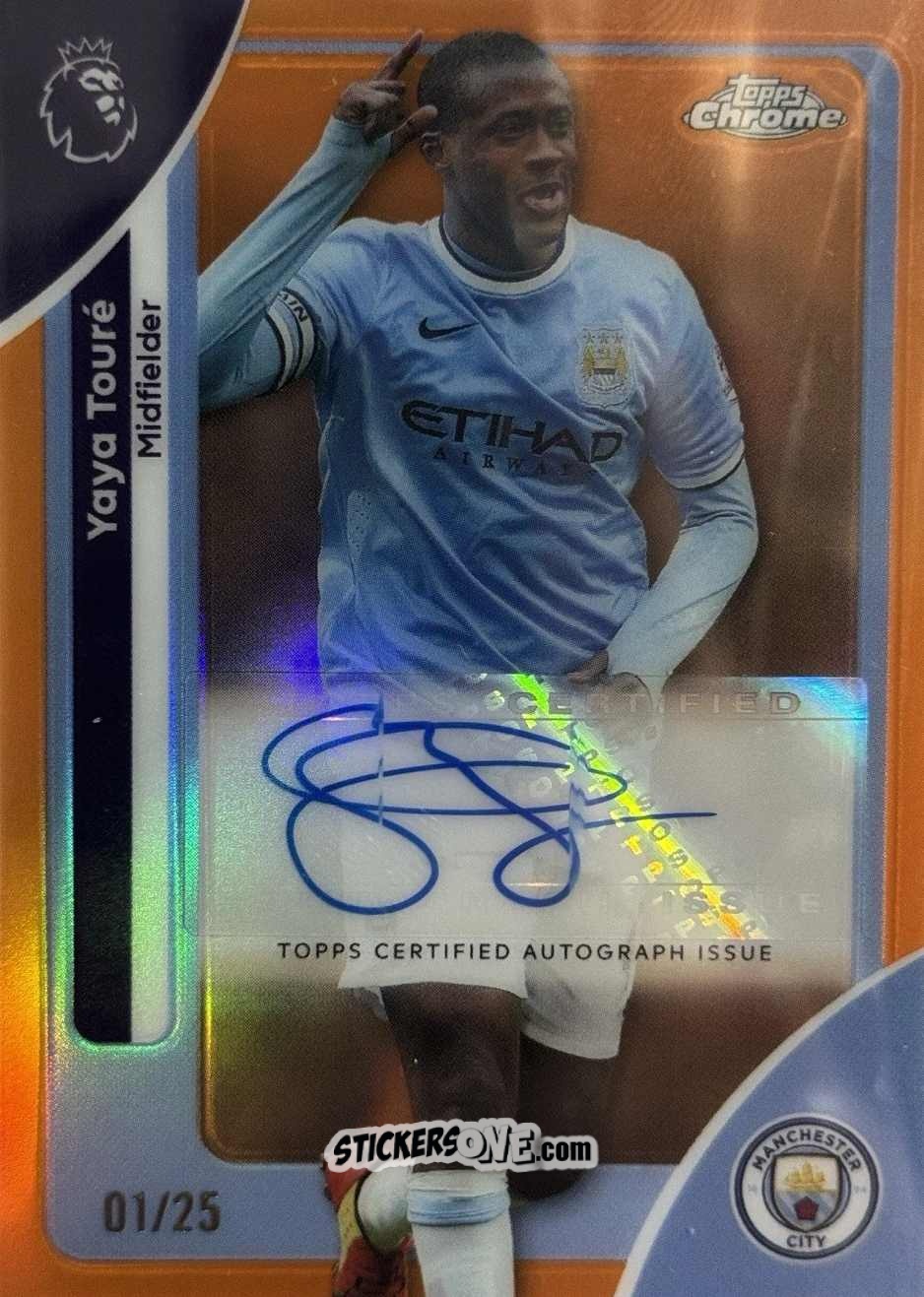Cromo Yaya Touré - Chrome Premier League 2025-2026 n. A-YA - Topps