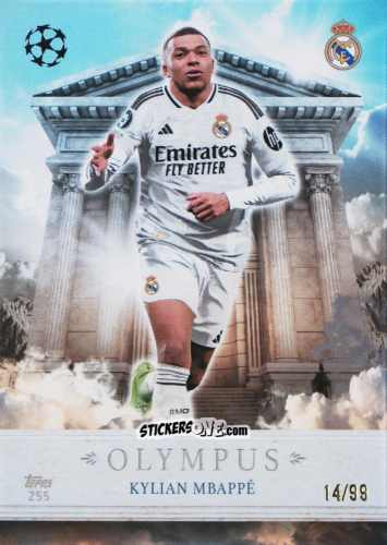 Sticker Kylian Mbappe - Total Football 2024-2025
 n. 255 - Topps
