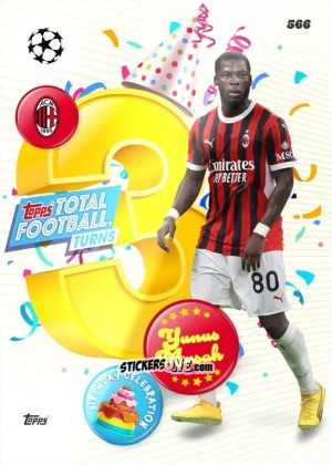 Cromo Yunus Musah - Total Football 2024-2025
 n. 566 - Topps