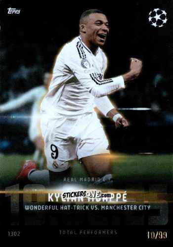Sticker Kylian Mbappé - Total Football 2024-2025
 n. 1302 - Topps
