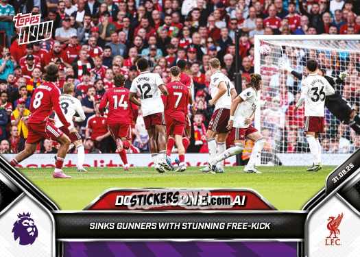 Sticker Dominik Szoboszlai - Now English Premier League 2025-2026
 n. 16 - Topps