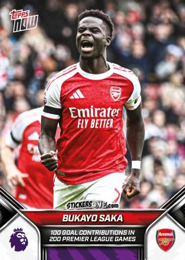 Figurina Bukayo Saka - Now English Premier League 2025-2026
 n. 31 - Topps