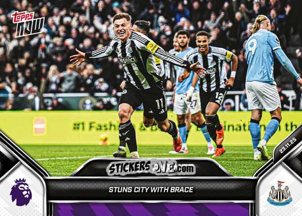Sticker Harvey Barnes - Now English Premier League 2025-2026
 n. 62 - Topps