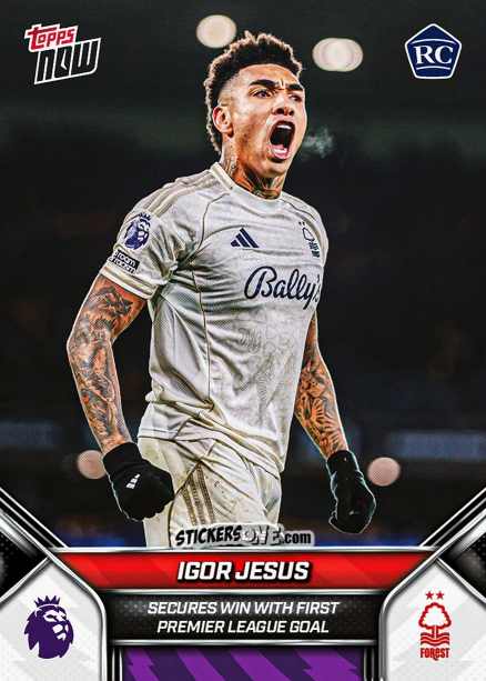 Cromo Igor Jesus - Now English Premier League 2025-2026
 n. 73 - Topps