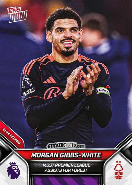 Sticker Morgan Gibbs-White - Now English Premier League 2025-2026
 n. 117 - Topps