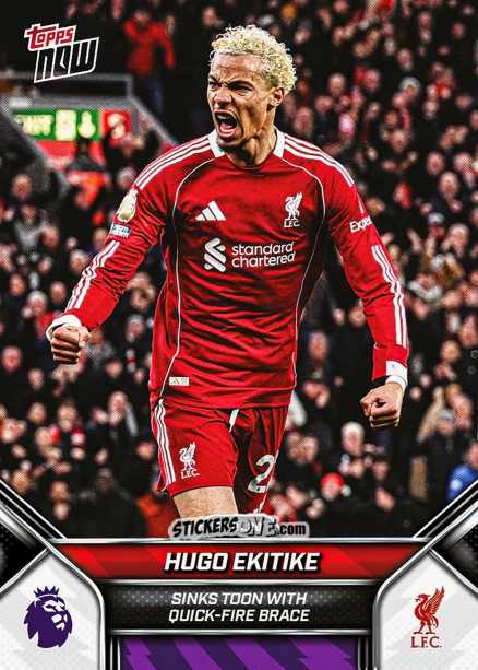 Figurina Hugo Ekitike - Now English Premier League 2025-2026
 n. 121 - Topps