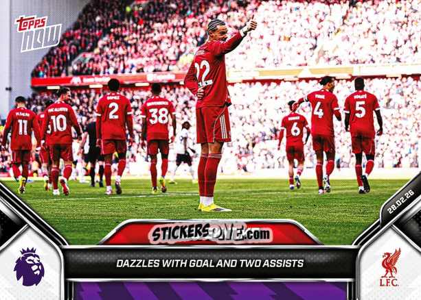 Cromo Hugo Ekitike - Now English Premier League 2025-2026
 n. 148 - Topps