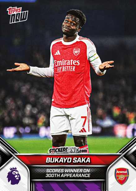 Figurina Bukayo Saka - Now English Premier League 2025-2026
 n. 151 - Topps