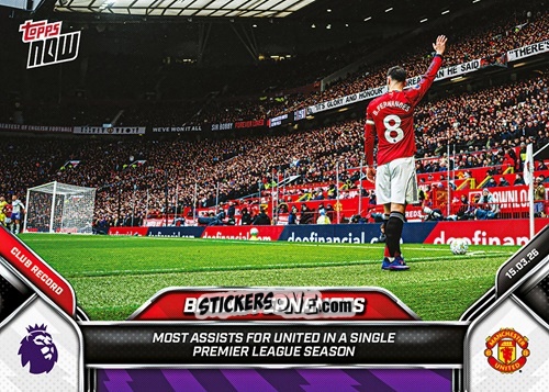 Sticker Bruno Fernandes - Now English Premier League 2025-2026
 n. 158 - Topps