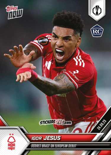 Cromo Igor Jesus - Now Uefa Europa League 2025-2026 n. 1 - Topps