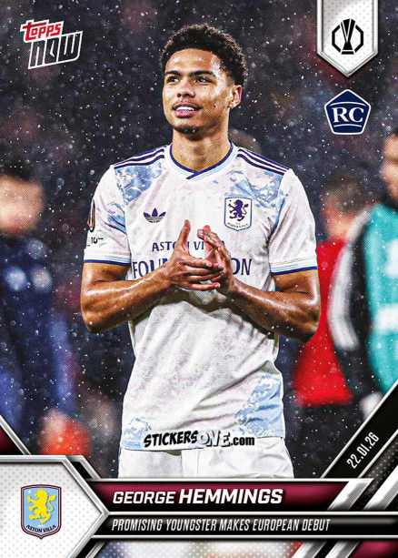 Sticker George Hemmings - Now Uefa Europa League 2025-2026 n. 15 - Topps