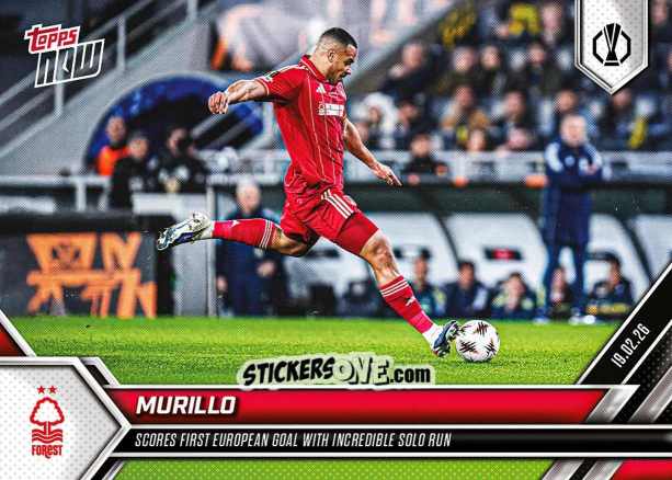 Sticker Murillo - Now Uefa Europa League 2025-2026 n. 19 - Topps