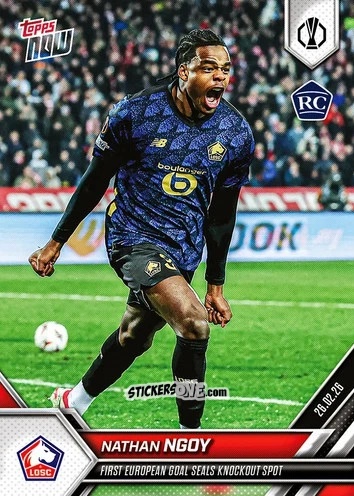 Figurina Nathan Ngoy - Now Uefa Europa League 2025-2026 n. 21 - Topps