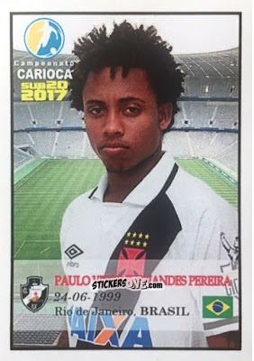 Figurina Paulo Vitor Fernandes Pereira - Campeonato Carioca Sub20 2017 n. 7 - Abril