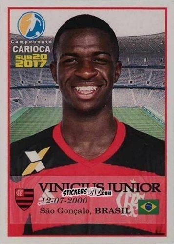 Figurina Vinicius Junior - Campeonato Carioca Sub20 2017 n. 9 - Abril
