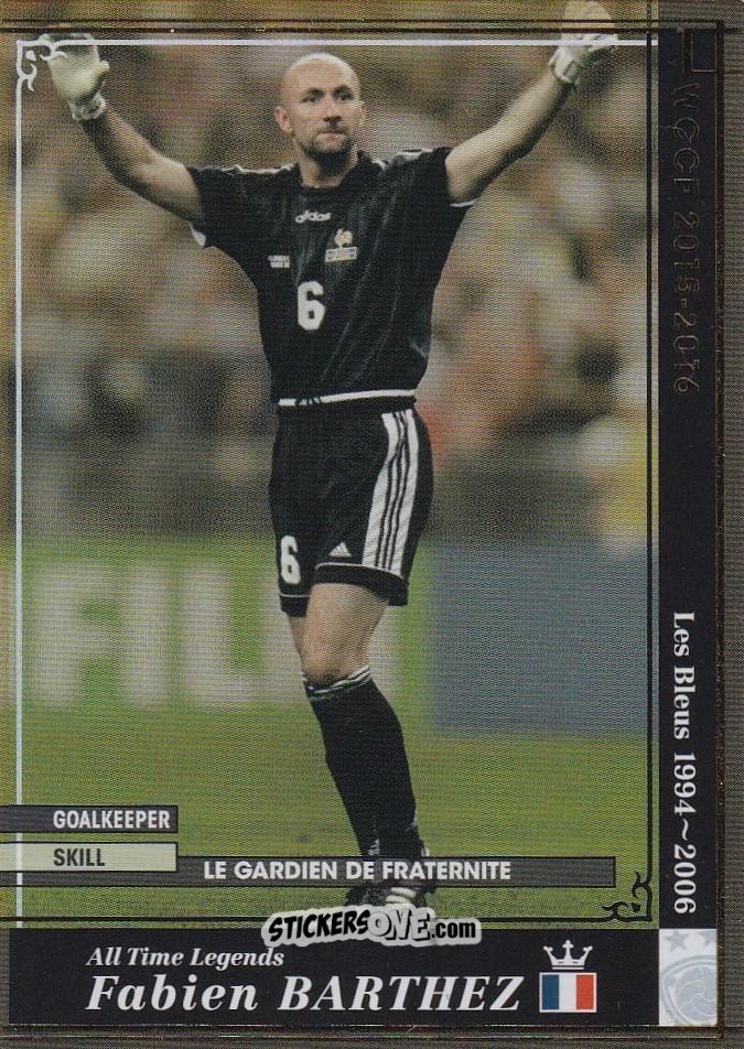 Cromo Fabien Barthez - Sega World Club Champion Football 2015-2016 V2.0 n. ATLE4 - Panini