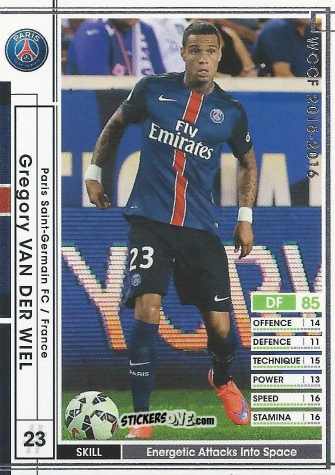 Cromo Gregory van der Wiel - Sega World Club Champion Football 2015-2016 v3.0
 n. A23 - Panini