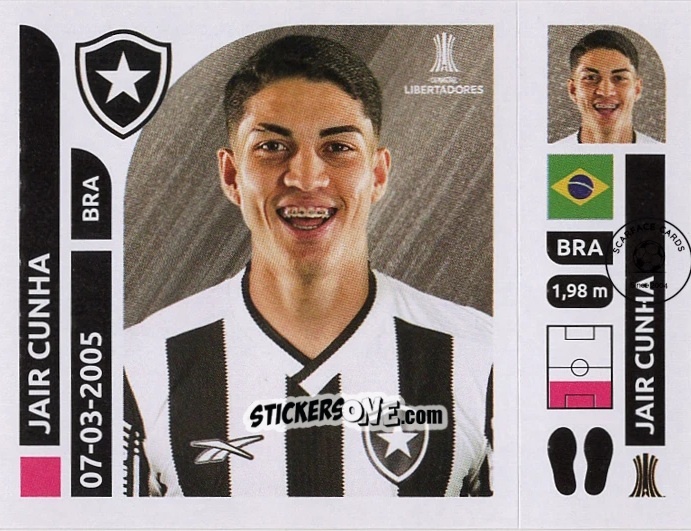Cromo Jair Cunha - Conmebol Libertadores 2025 n. BOT7 - Panini