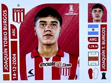Sticker Joaquín Tobio Burgos - Conmebol Libertadores 2025 n. ESA13 - Panini