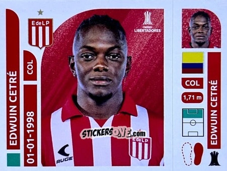 Sticker Edwuin Cetré - Conmebol Libertadores 2025 n. ESA16 - Panini