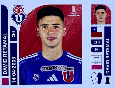 Figurina David Retamal - Conmebol Libertadores 2025 n. UNC6 - Panini