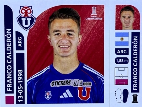 Cromo Franco Calderón - Conmebol Libertadores 2025 n. UNC8 - Panini