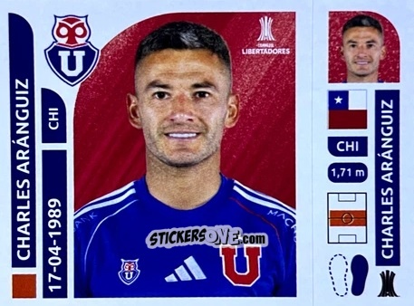 Figurina Charles Aránguiz - Conmebol Libertadores 2025 n. UNC13 - Panini