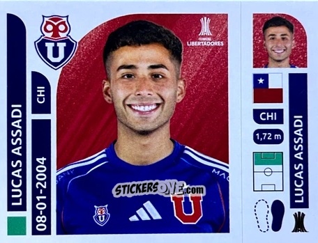 Cromo Lucas Assadi - Conmebol Libertadores 2025 n. UNC16 - Panini