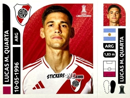 Sticker Lucas Martínez Quarta - Conmebol Libertadores 2025 n. RIA5 - Panini