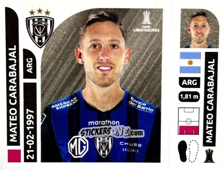 Figurina Mateo Carabajal - Conmebol Libertadores 2025 n. INE3 - Panini