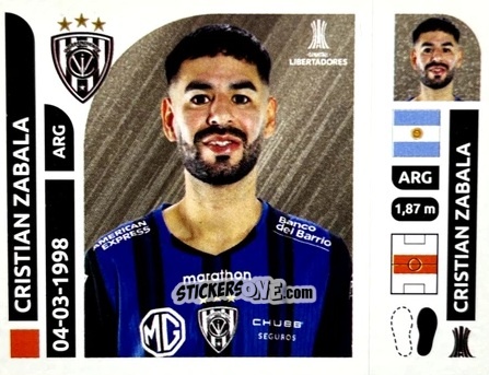 Figurina Cristian Zabala - Conmebol Libertadores 2025 n. INE7 - Panini
