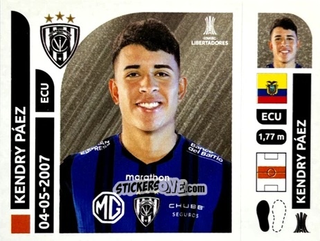 Sticker Kendry Páez - Conmebol Libertadores 2025 n. INE12 - Panini