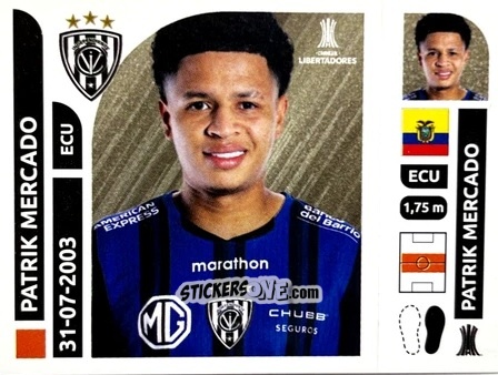 Figurina Patrik Mercado - Conmebol Libertadores 2025 n. INE14 - Panini