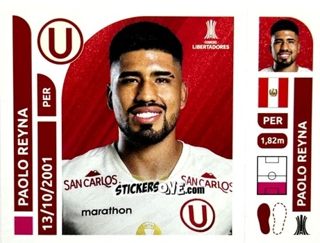Cromo Paolo Reyna - Conmebol Libertadores 2025 n. UNP5 - Panini