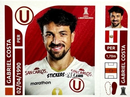 Figurina Gabriel Costa - Conmebol Libertadores 2025 n. UNP8 - Panini