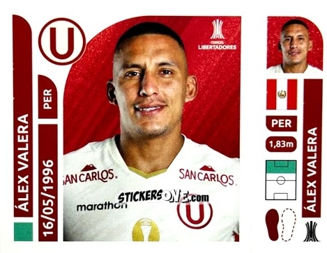 Cromo Álex Valera - Conmebol Libertadores 2025 n. UNP14 - Panini