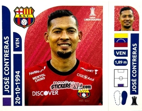 Cromo José Contreras - Conmebol Libertadores 2025 n. BAE2 - Panini