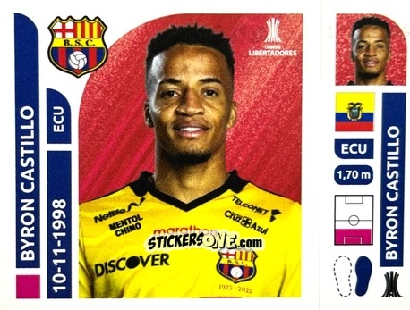 Cromo Byron Castillo - Conmebol Libertadores 2025 n. BAE6 - Panini