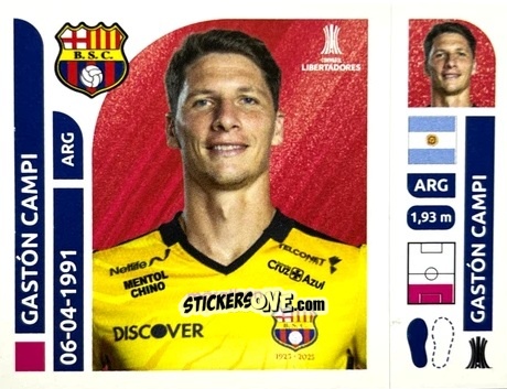 Sticker Gastón Campi - Conmebol Libertadores 2025 n. BAE7 - Panini