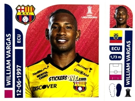Cromo Willian Vargas - Conmebol Libertadores 2025 n. BAE10 - Panini