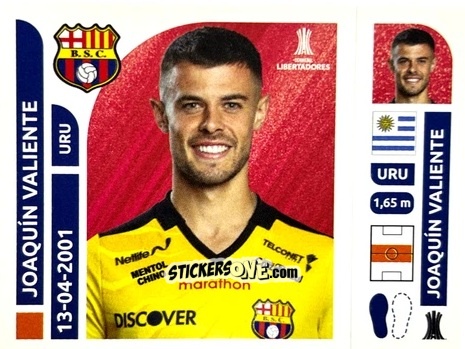 Cromo Joaquín Valiente - Conmebol Libertadores 2025 n. BAE14 - Panini