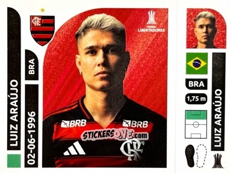 Cromo Luiz Araújo - Conmebol Libertadores 2025 n. FLB15 - Panini
