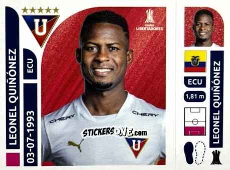Sticker Leonel Quiñónez - Conmebol Libertadores 2025 n. LDE4 - Panini